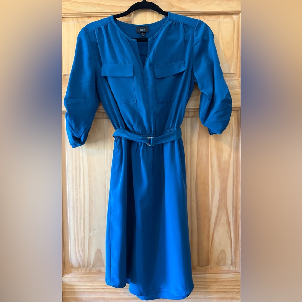 Mossimo Supply Co. Vibrant Blue Long Sleeve Dress